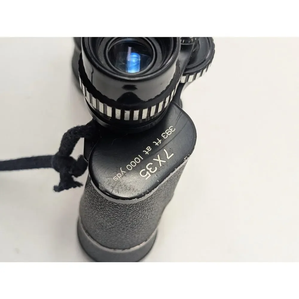 Vintage Mason 7x35 Binoculars Fully Coated Optics‎ Black 393ft at 1000yds Strap